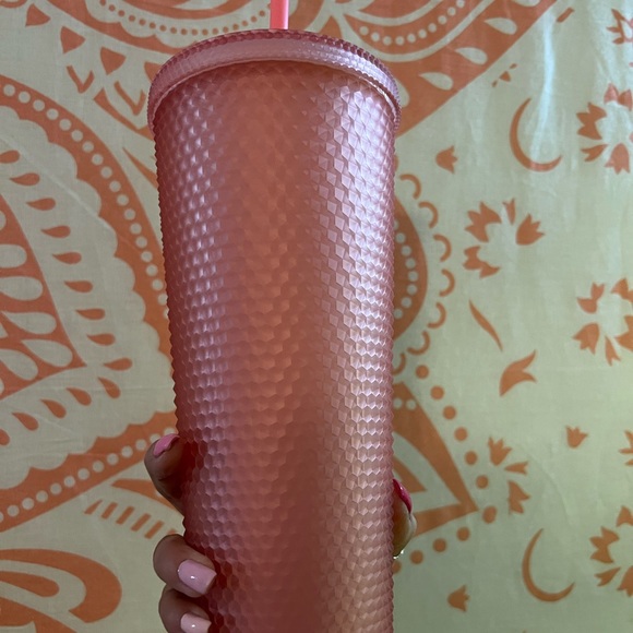 BRAND NEW WITH TAGS! STARBUCKS pink lemonade soft touch studded tumbler - Picture 2 of 3